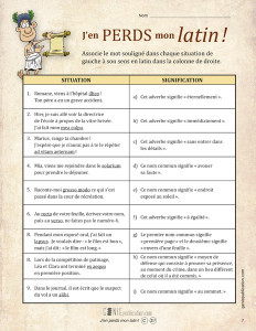 J'en perds mon latin !