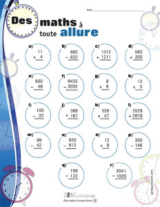 Des maths à toute allure